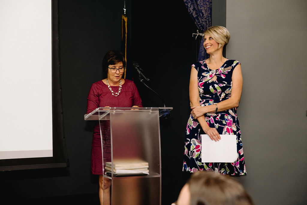 Board Trustee, Kim Bontrager and Board President, Erin Melchi-Baker